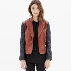Madewell multi tone leather moto jacket